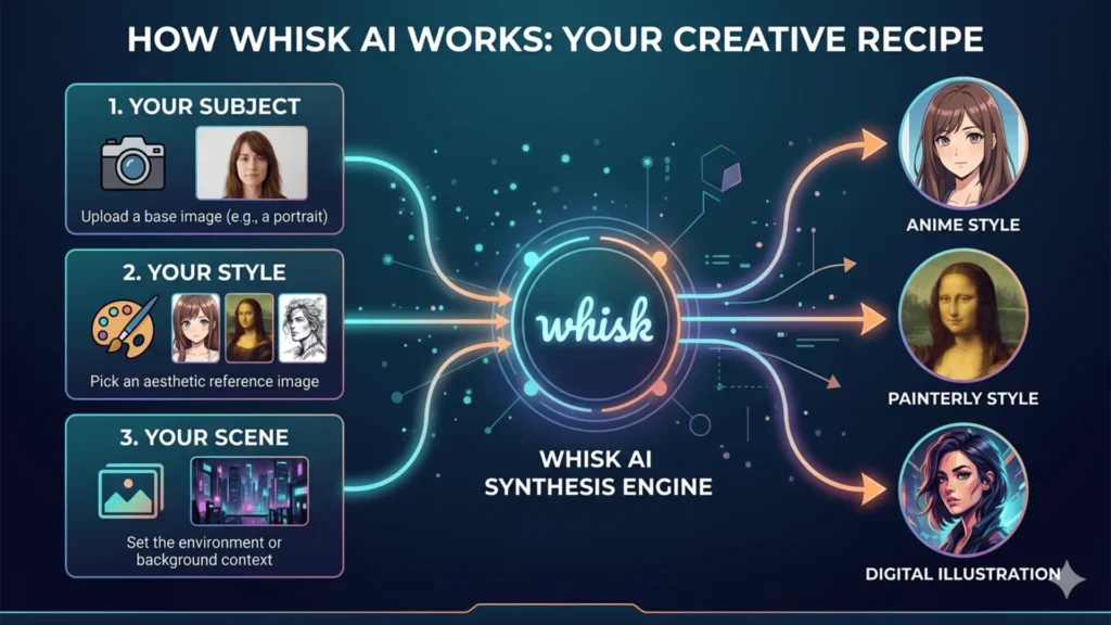 Complete Guide to Free AI Art Generation: Portraits, Anime, and Beyond (2026) 2 How whisk ai is use for making ai art