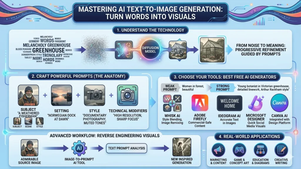 How to Create AI Images from Text: Best Free Tools & Prompt Tips (2026) 2 The Complete Guide to AI Image Generation from Text